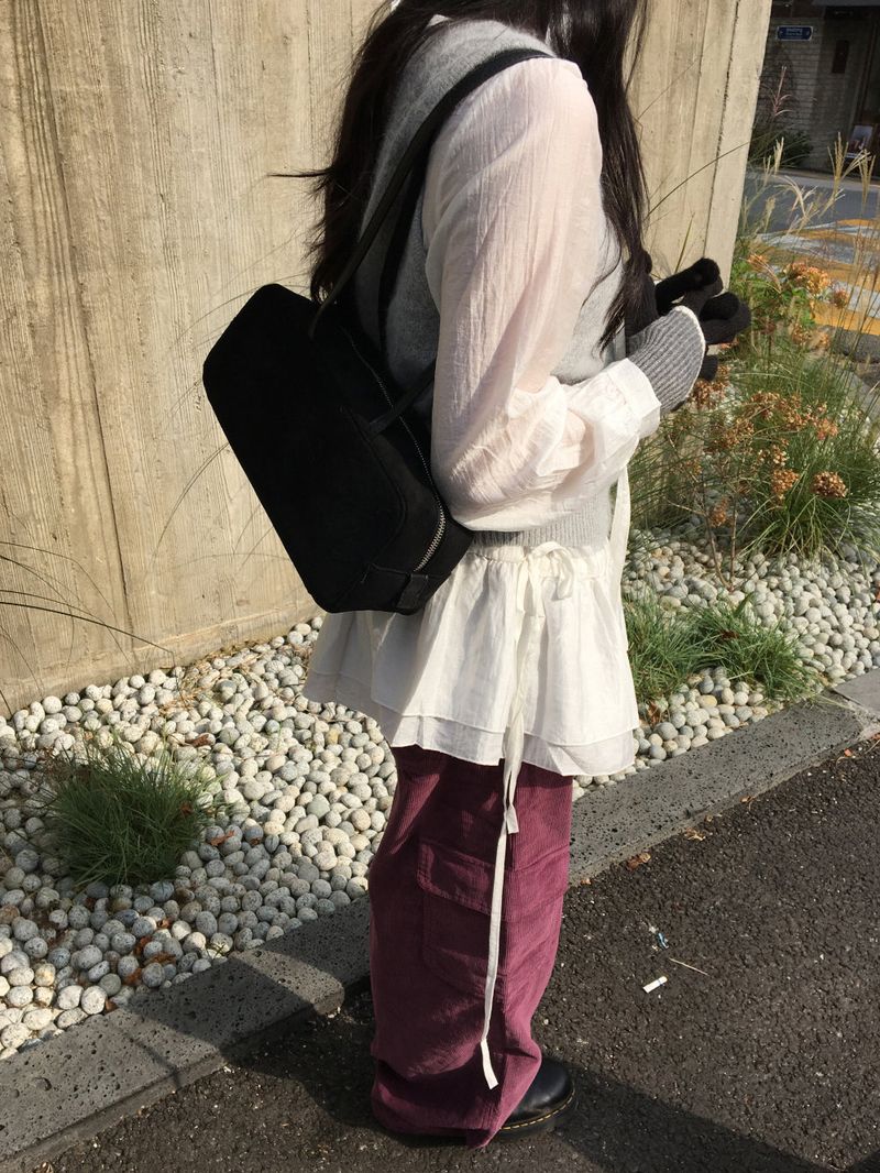Corduroy Pintuck Cargo Pants (3color)