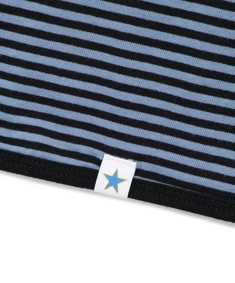 W STUD STRIPED HOODIE NAVY(CV2FFFM403A)