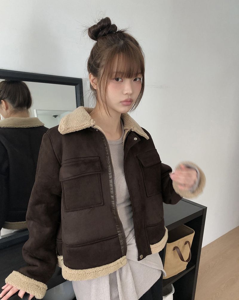WONDER WONDER（ワンダーワンダー）の「Reni Cropped Shearling Big Pocket Mustang Jacket（Jackets/Outerwear）」