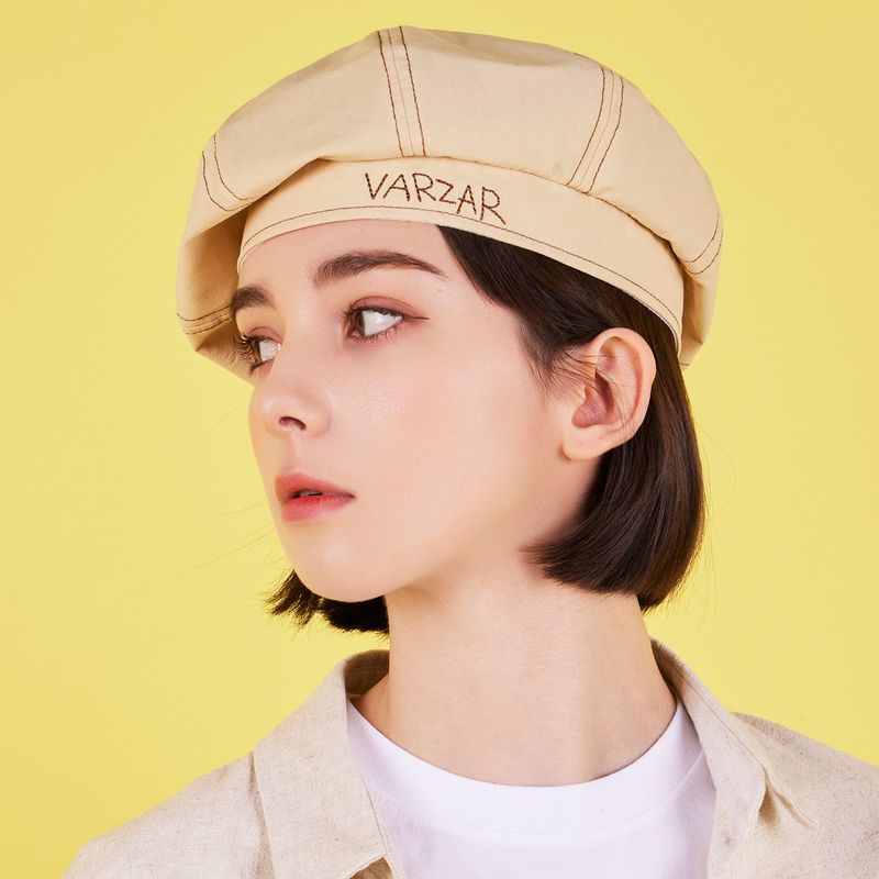 Scribble Point Beret Yellow
