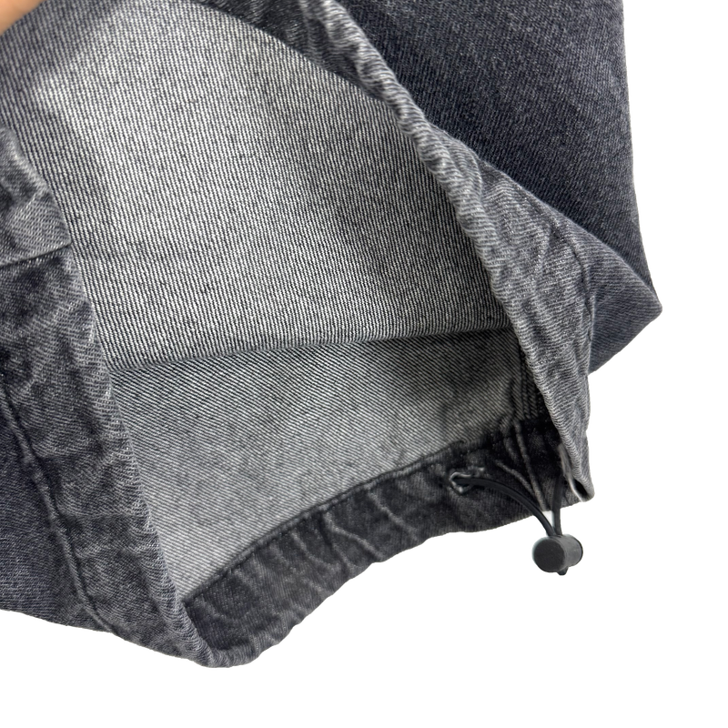 double waist denim pants