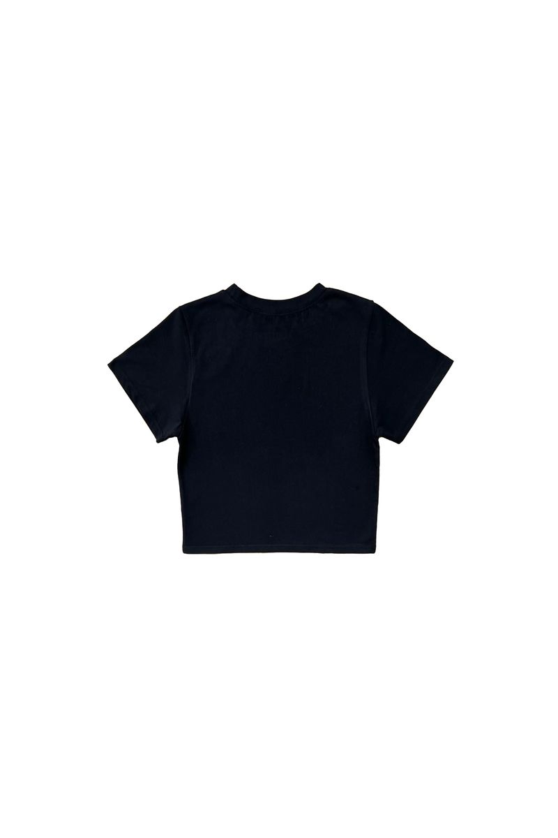 HEART LOGO CROP T-SHIRT / BLACK