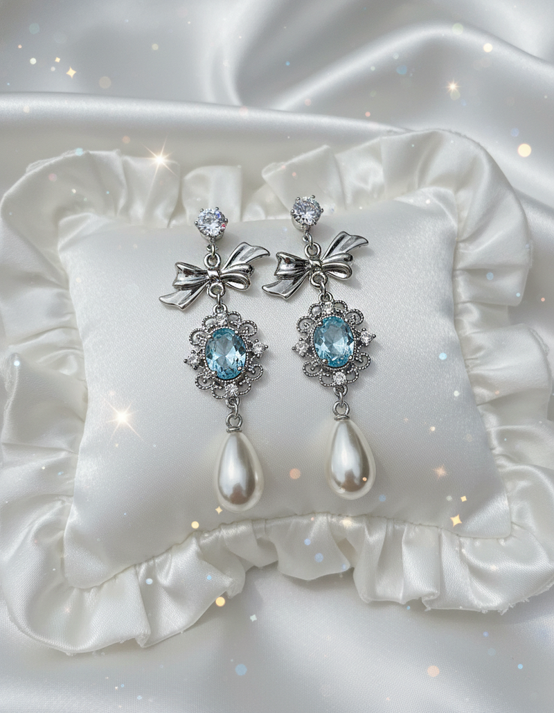 [IVE Wonyoung, Rei Earrings] Aqua Jewel Princess Earring - Fancy Version