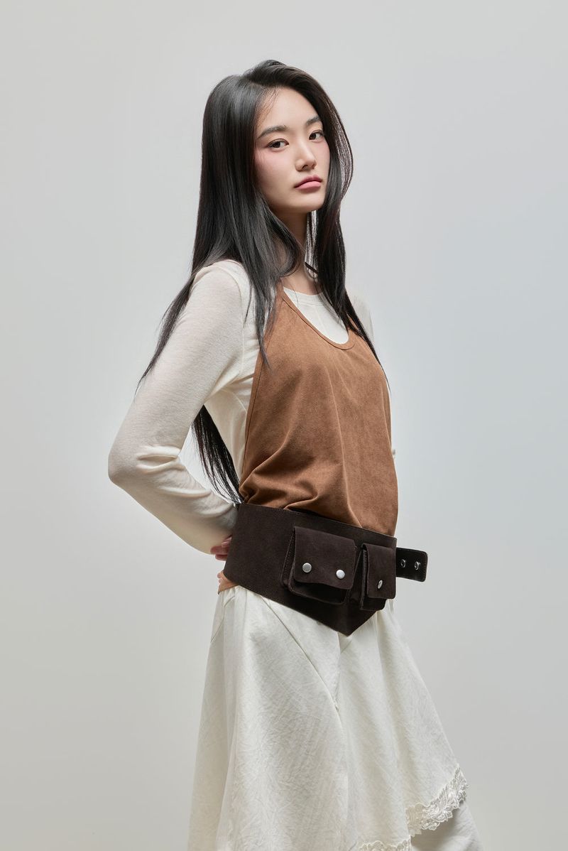 Unbalanced Lace Midi Skirt_Ivory