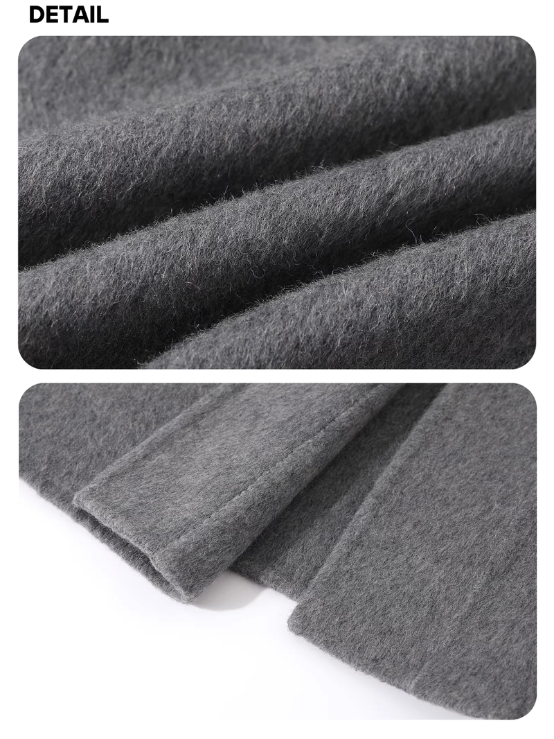 standard wool hooded long coat