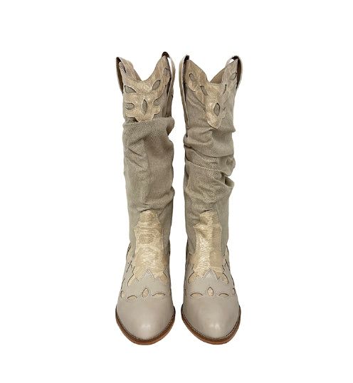 Premium Linen Western Boots