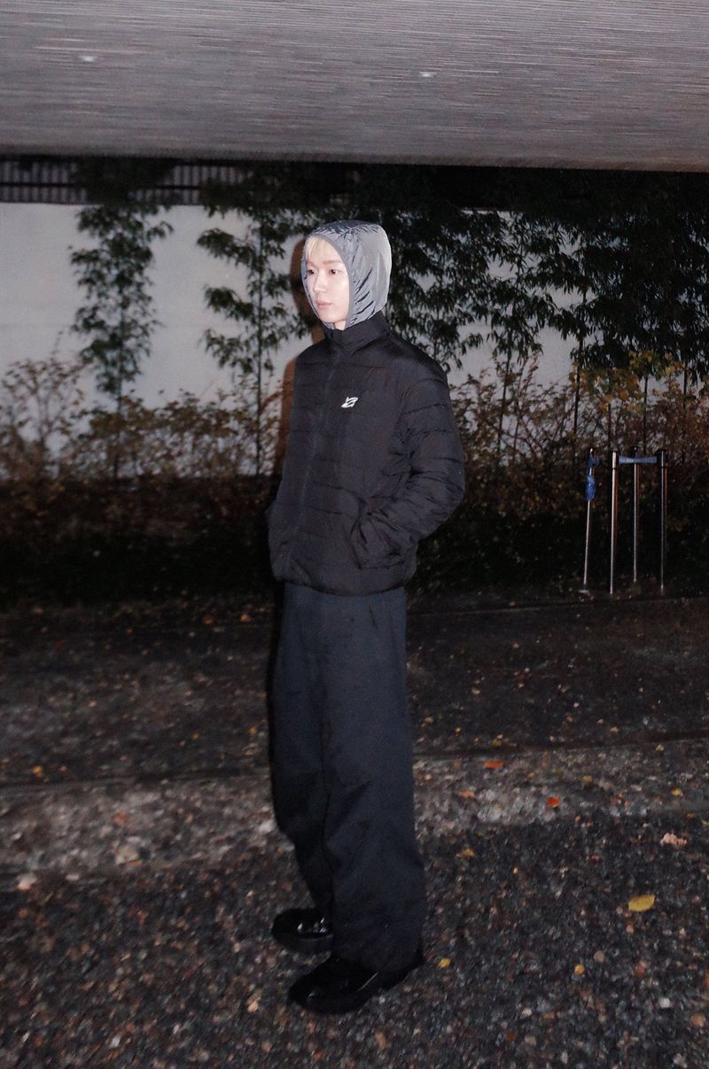 Symbol Logo Puffer Jacket Black