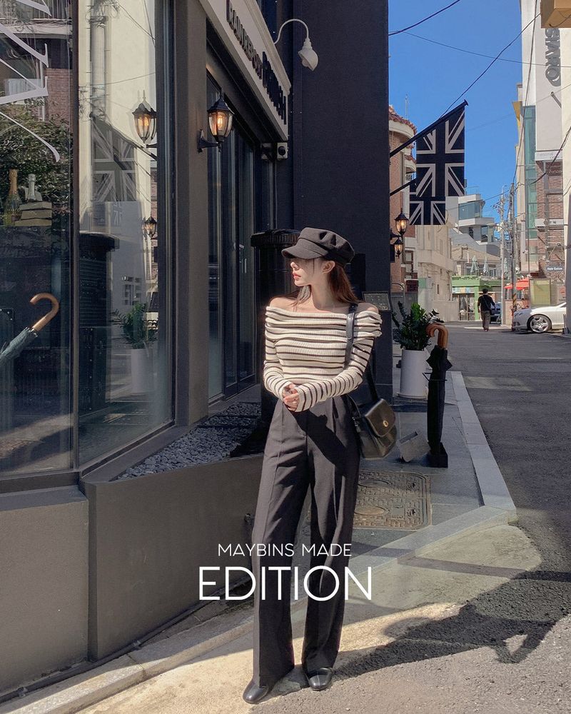 【MADE】Off-shoulder long sleeve t-shirt