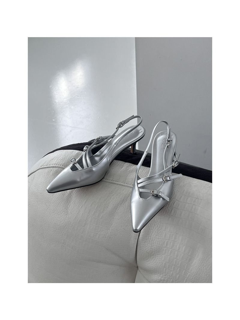 Buckle Oblique Slingback (5colors)
