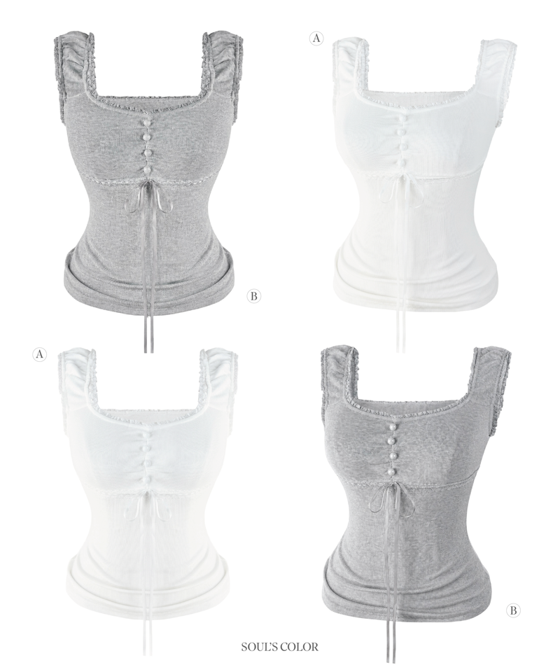 SOUL'S COLOR(ソウルズカラー)の「Clever Lace Ribbon Top (2color)(Tops)」