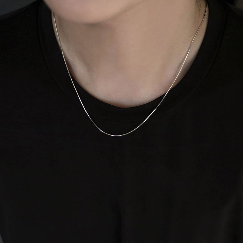 Less is more(レスイズモア)の「silver thin snake chain necklace (silver(Accessories)」