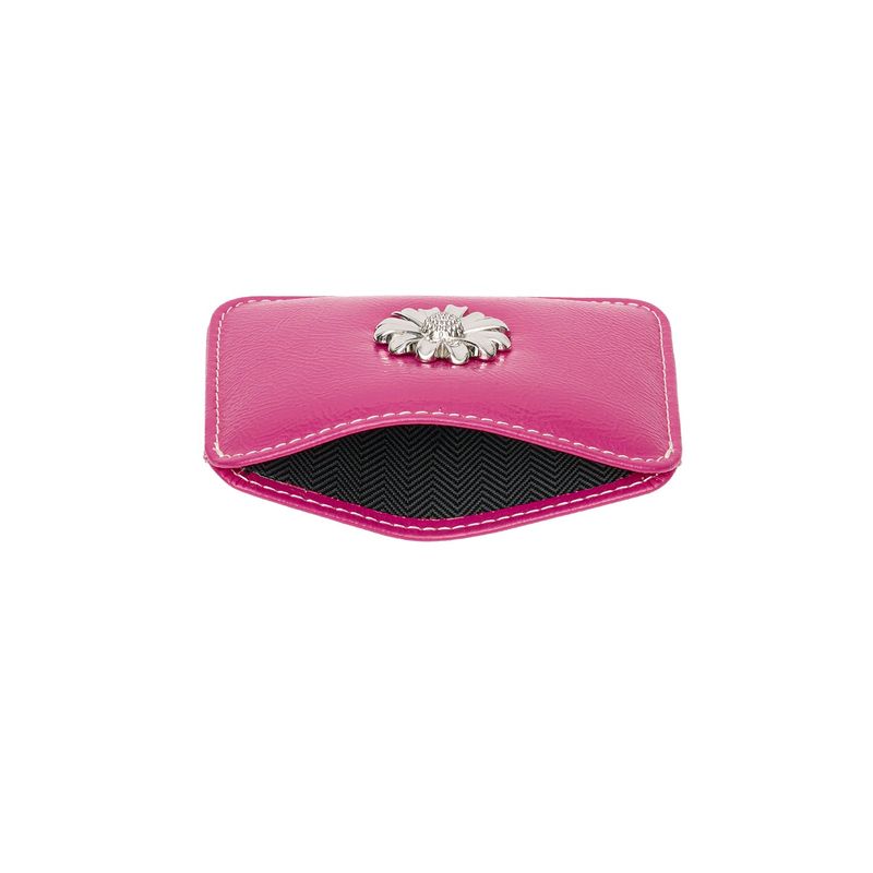 Daisy Slim Mini Transportation Card Wallet fuchsia pink