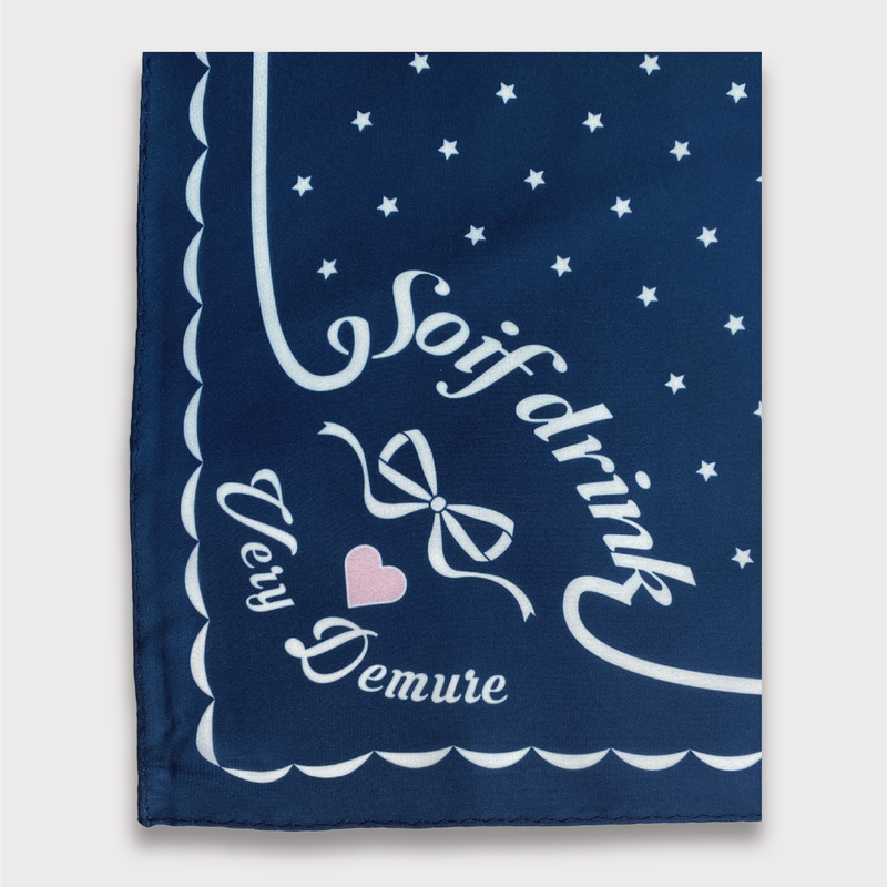  TARTAN & NAVY "VERY DEMURE" SCARF