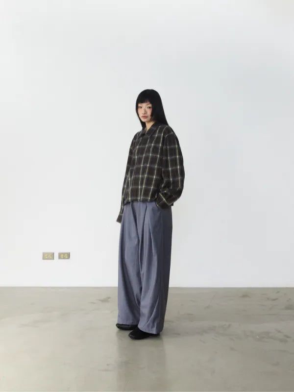 TP1 Brushed Boxy Plaid Shirt