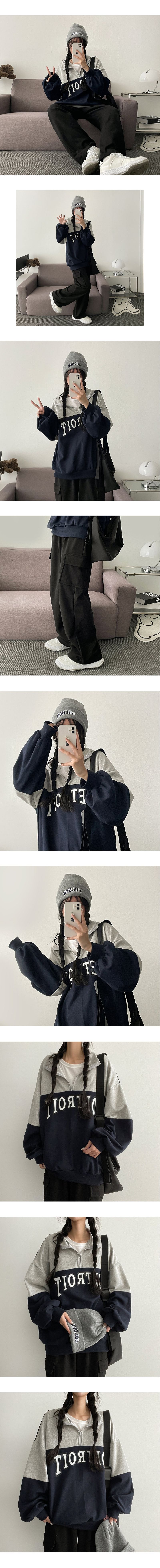 Cyan Cargo Wide Sweat Pants