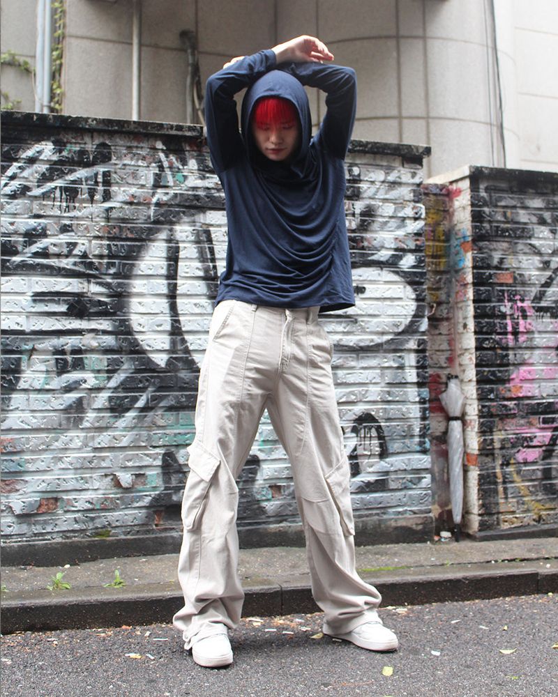 Shirring Cowl Hood L/S