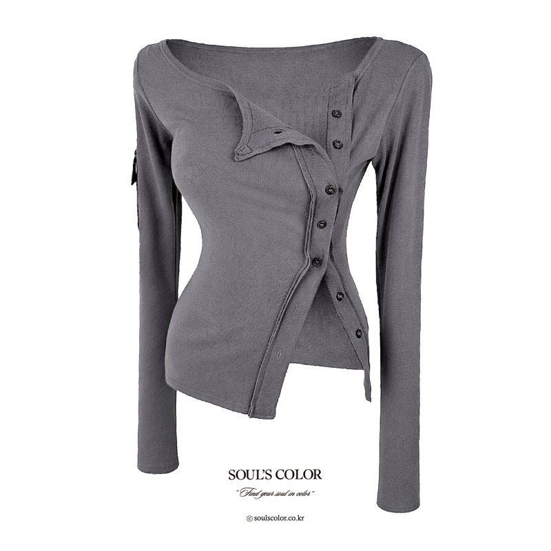 Avelin Asym Button Top (2color)