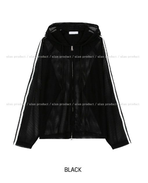 Summer Track Mesh Hooded Zip-Up