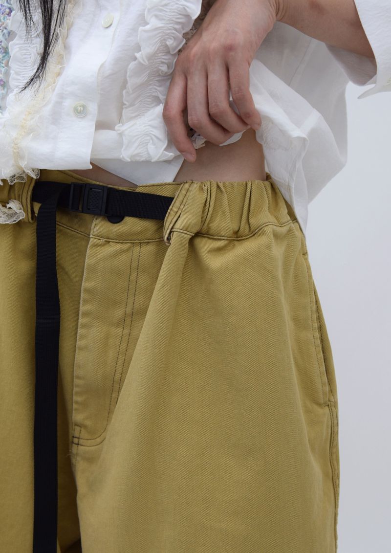 (UNISEX)Belt-Free Bermuda Pants
