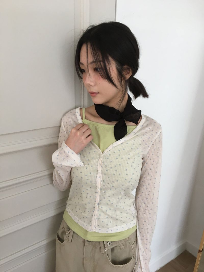 Petal Sheer Cardigan (2color)