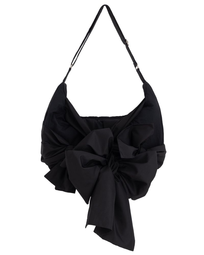 IUGAMAKARAS（イウガマカラス）の「Knotted Shoulder Bag (Nylon-Black)（Bags）」