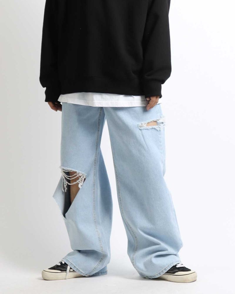 Mupa Knife Cutting Denim Pants (2color)