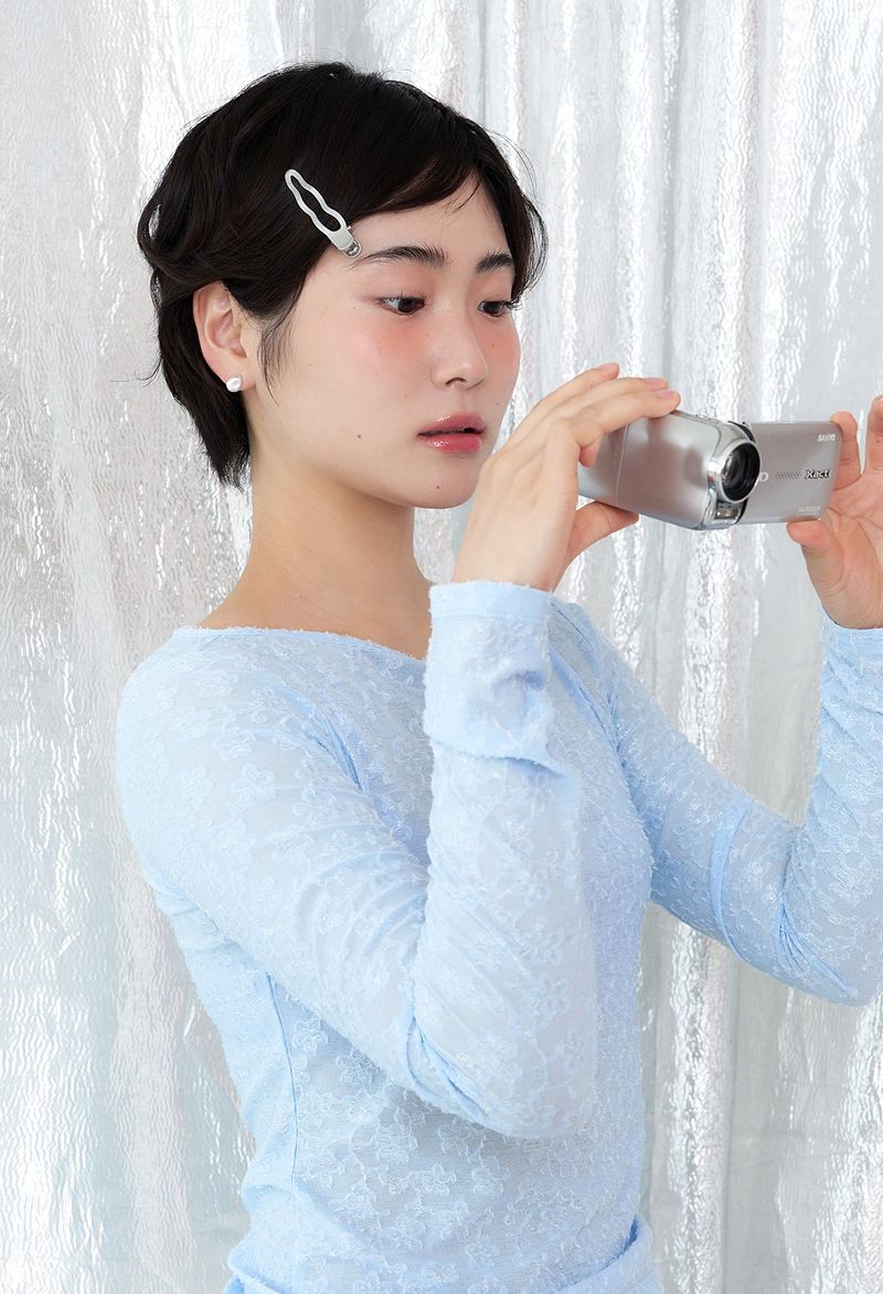 [2SET] metal wave hair pin - silver