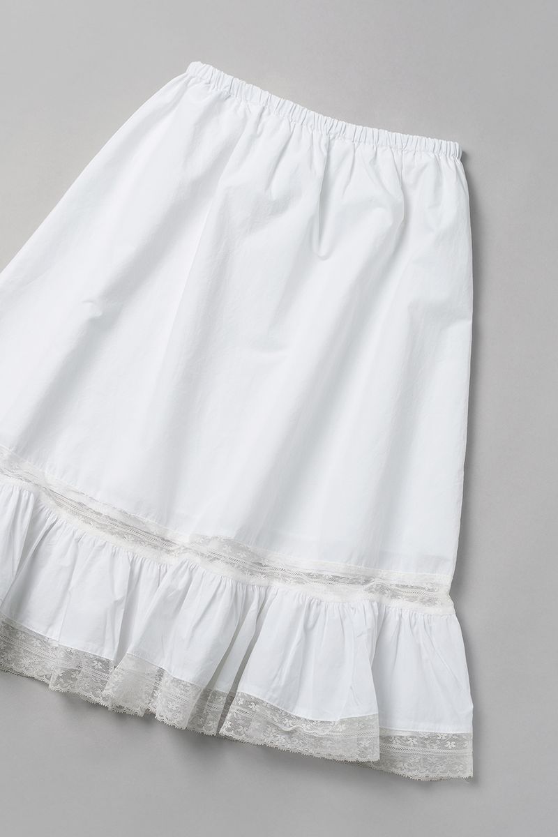 Faye lace skirt_ivory