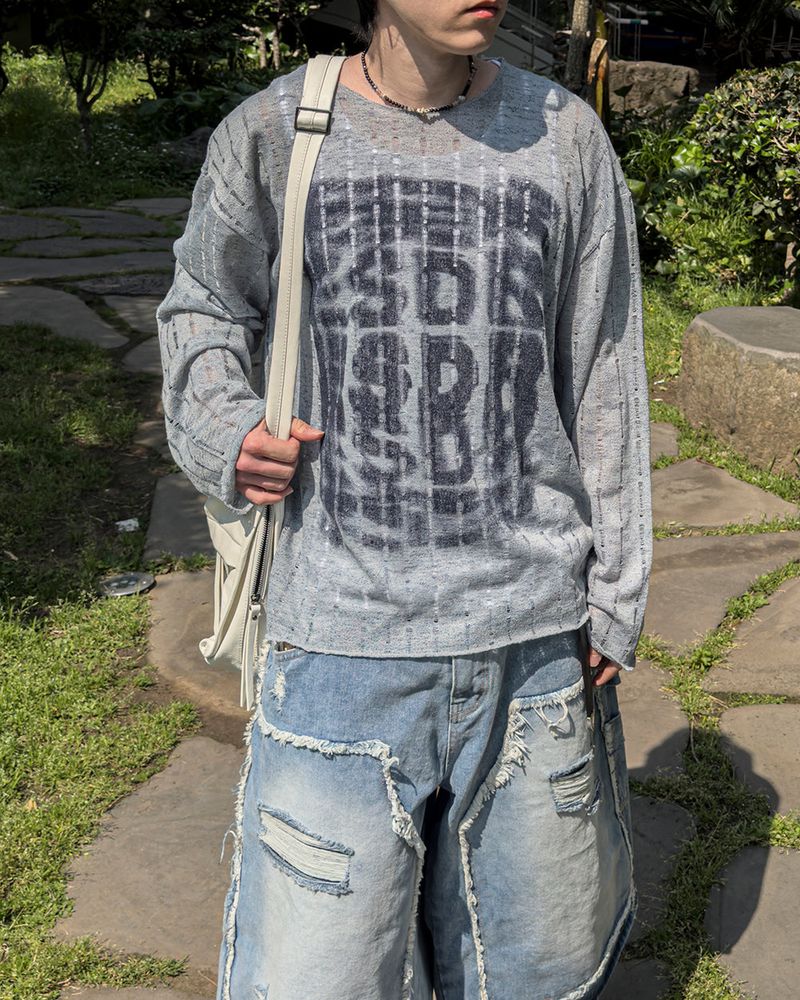 Lunera Painting See-through Knit