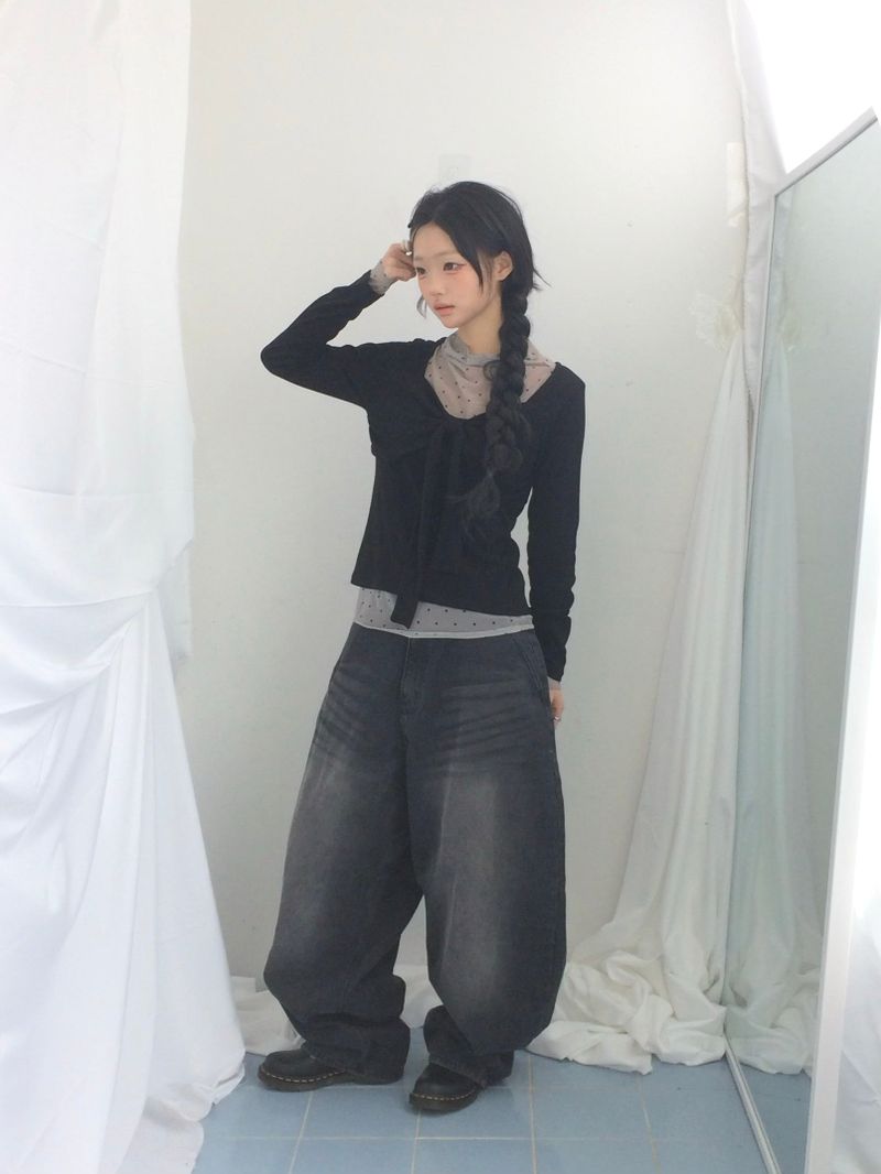 drape ribbon top