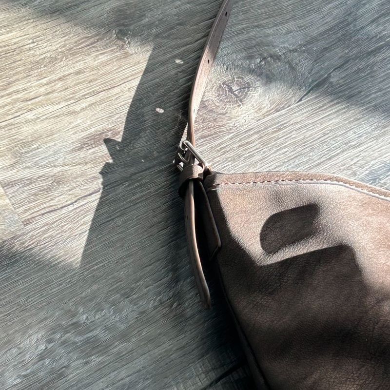 Mist Brown Curve Bucket Bag