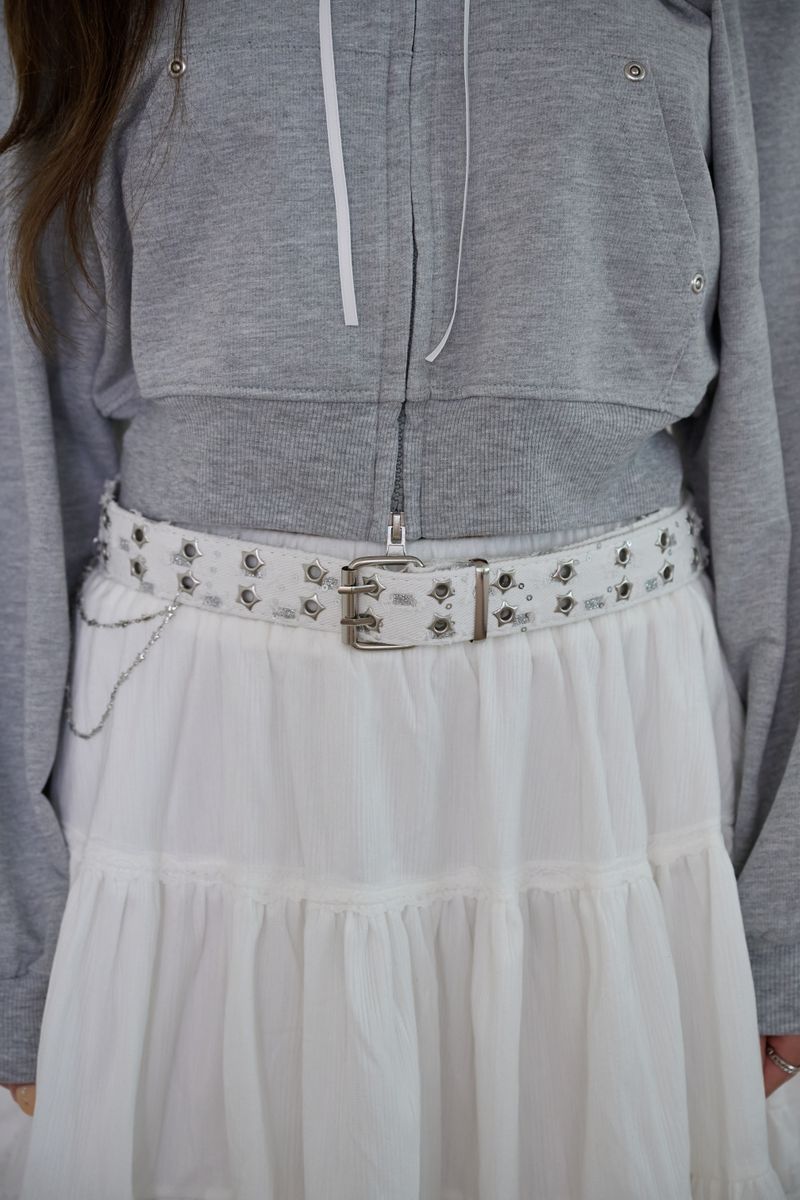 STARLIGHT DENIM STUDDED BELT