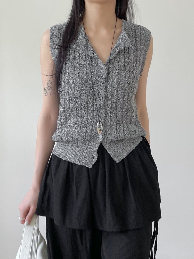 INCHANT ME(インチャントミー)の「Oreo Cable Knit Vest(Tops)」
