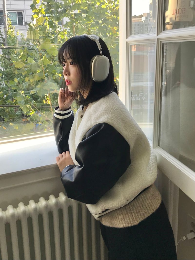Blando fleece varsity jacket