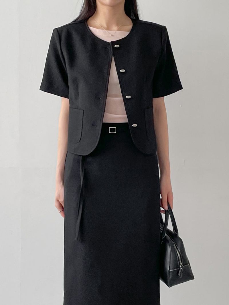 Lara Tweed Short Sleeve Jacket