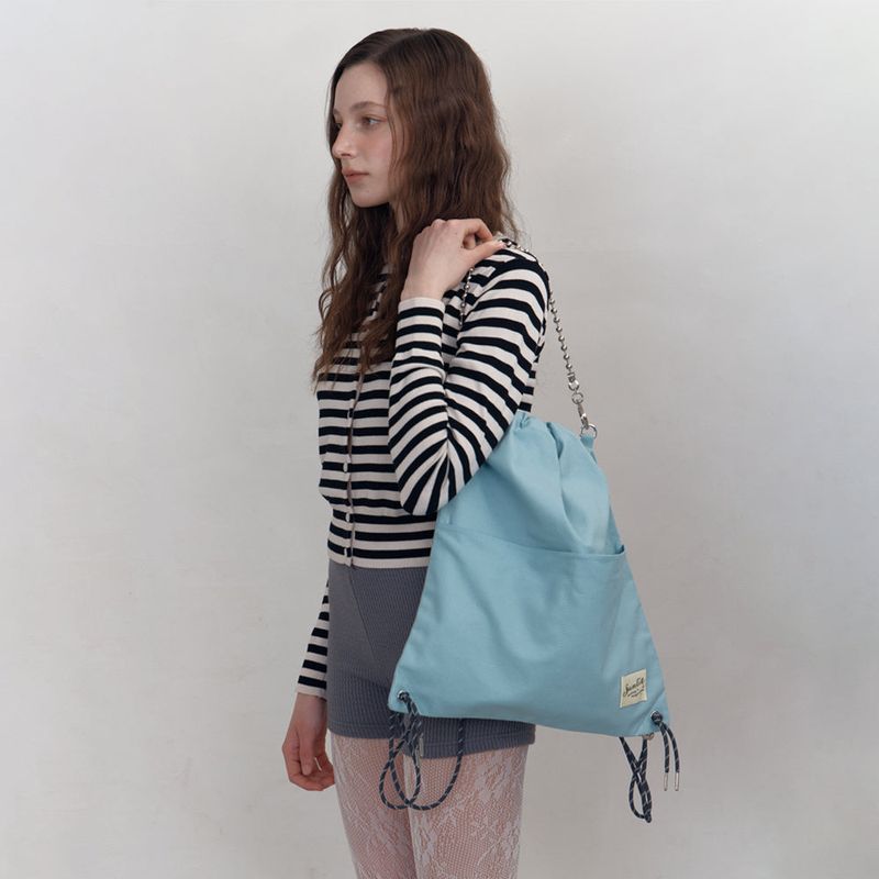 Sunlit（サンリット）の「COTTON GYM SACK (FOG BLUE)（Bags）」