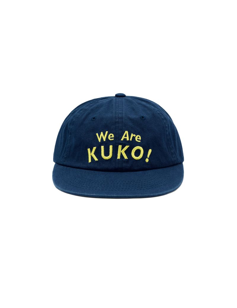 KUKO（クコ）の「WeAreKUKO! 6パネルオックスフォードキャップ_ネイビーイエロー（帽子）」