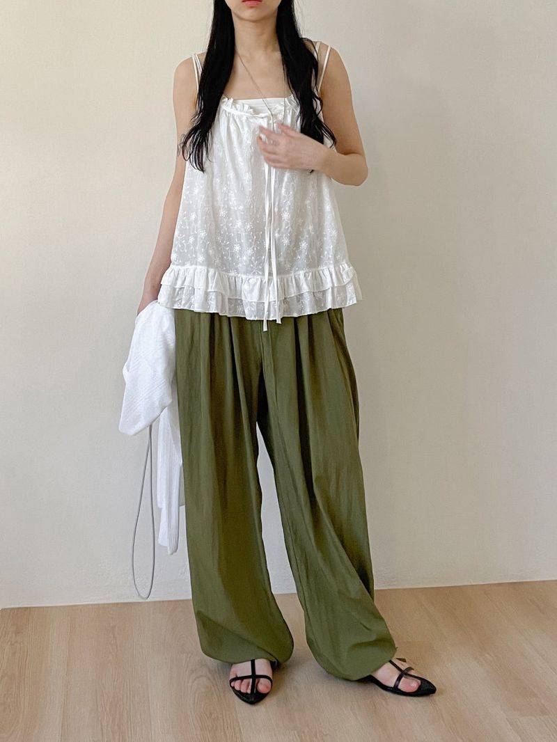 Jacquard Cotton Flare Bustier