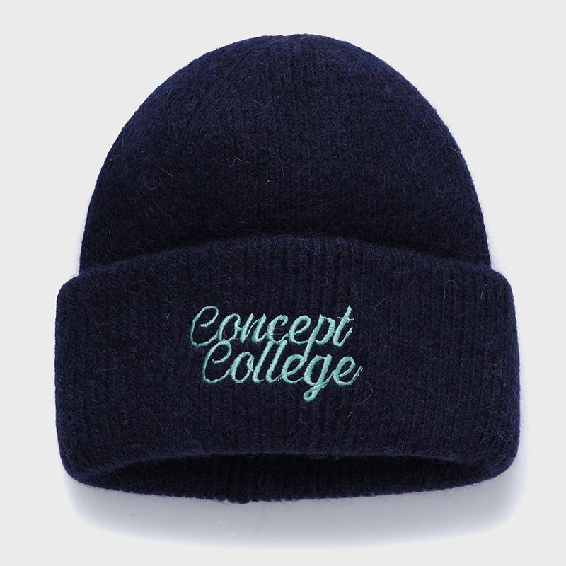 CONCEPT COLLEGE（コンセプトカレッジ）の「Soft Angora Navy Beanie [Unisex]（Hats）」