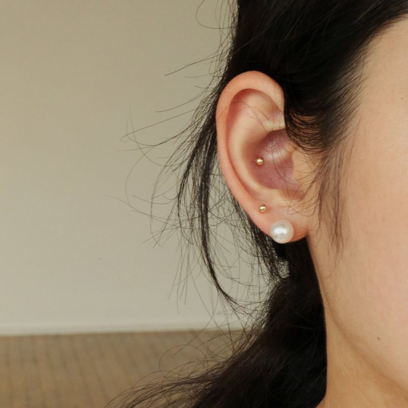[single piercing] 14K GOLD BALL PIERCING (3mm)