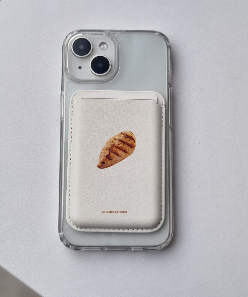 chicken breast MagSafe leather card wallet 