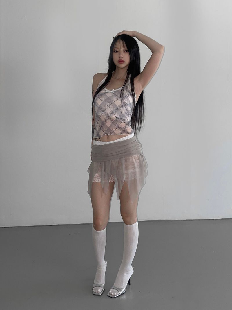 flip mesh layered sk(3 color)