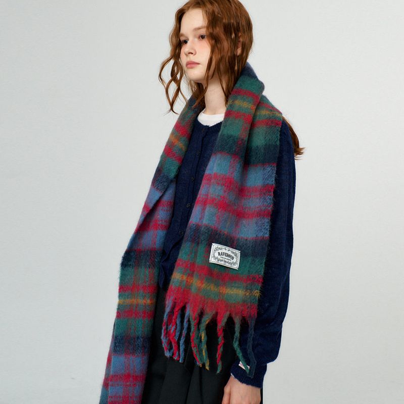 Soft Brushed Check Muffler_Green
