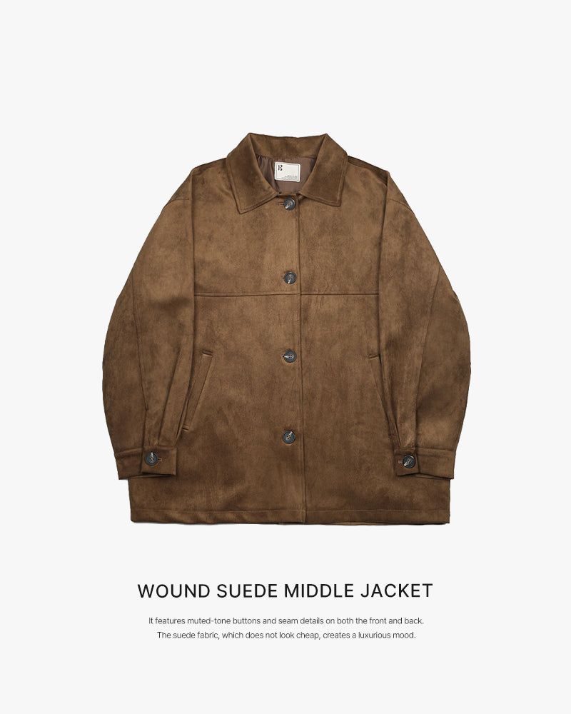 [ORIGINAL] Wound Suede Middle Jacket