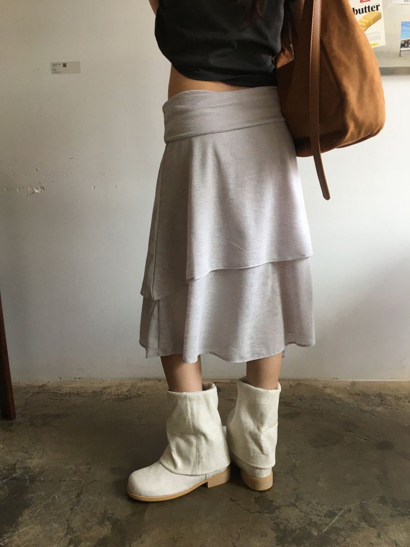 Chunky linen boots (1color)