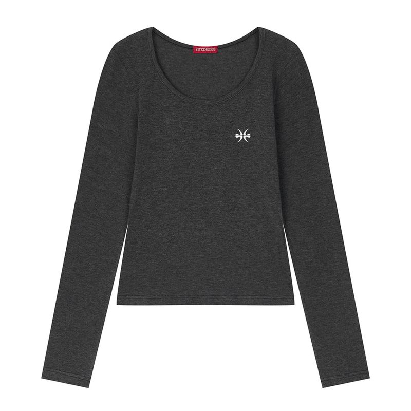 MAIN LOGO MELANGE LONG SLEEVE (SBLKNK-100)