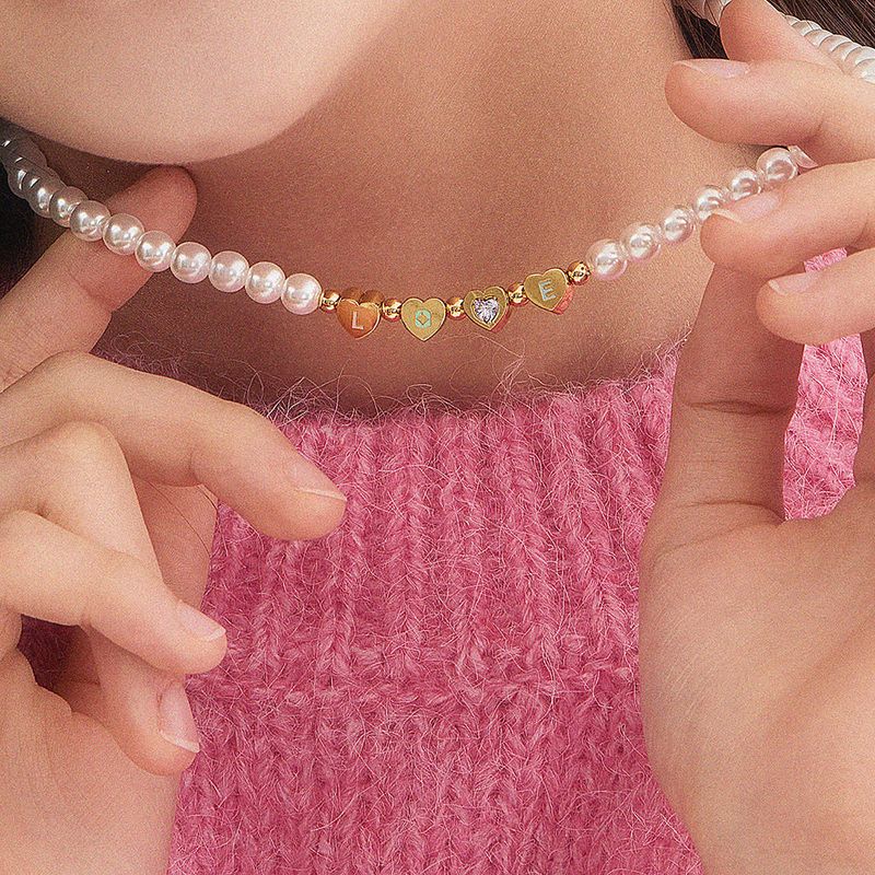 noonoofingers(ヌヌフィンガース)の「LoVe INITIAL PEARL NECKLACE(Accessories)」