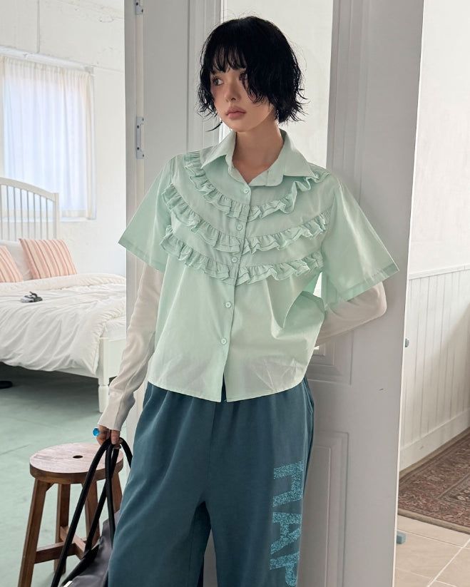 FRILL LAYERED SHIRT