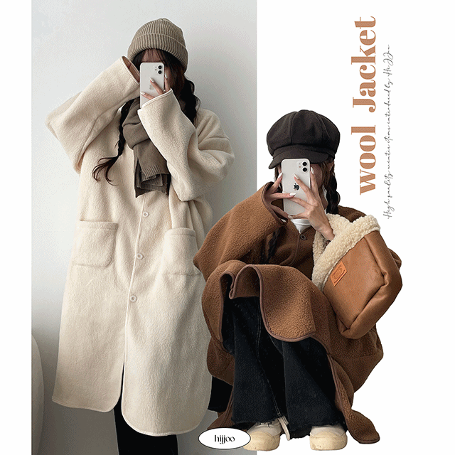 hijjoo（ハイチュー）の「WINDS Wool Dumble Soft Long Coat（Jackets/Outerwear）」