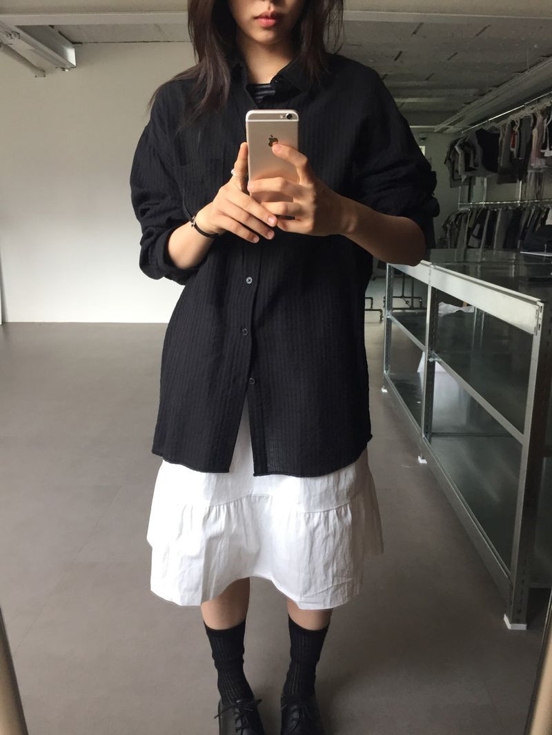 v midi skirt (3color) 